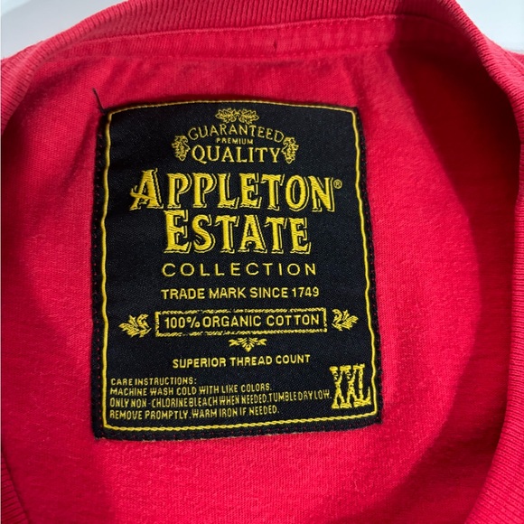 Appleton Estate, red tshirt, 100% organic cotton, Rum theme - Picture 3 of 6